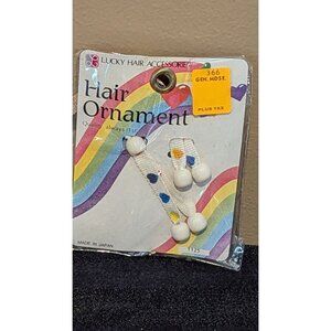Lucky Hair Accessories Multi-Color Heart Hair Ornament s Ties(One is discolored)